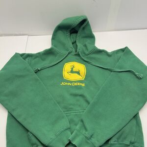 John Deere Hoodie with Drawstring Shortie Sweatshirt Front Pocket Junior SZ L